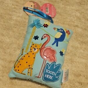 Kids Embroidered Tooth Fairy Pillow - Blue